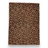 Wintersjaal met luipaardprint en franjes