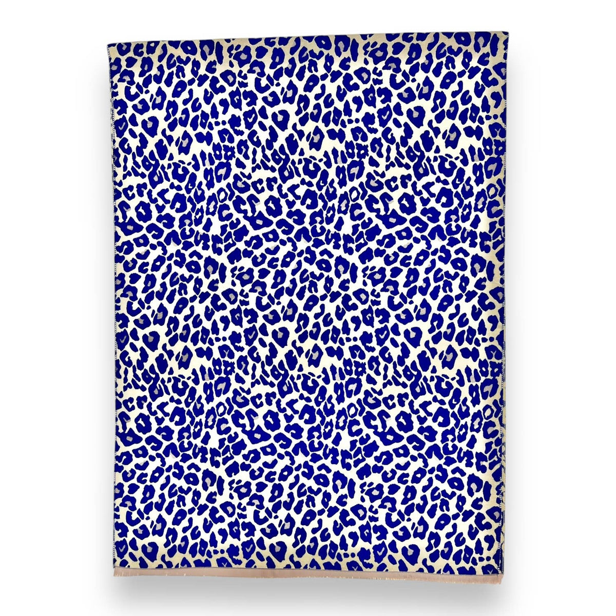Wintersjaal met luipaardprint en franjes