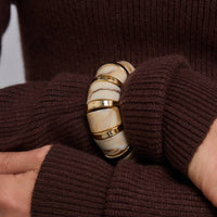 Fantasiearmband 3WY03: Beige / Acryl 70%, CCB 30%