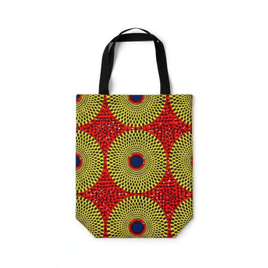 Tote Tas in Afrikaanse Print - Rood/Geel 2
