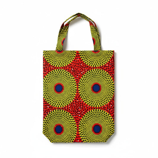 Tote Tas in Afrikaanse Print - Rood/Geel