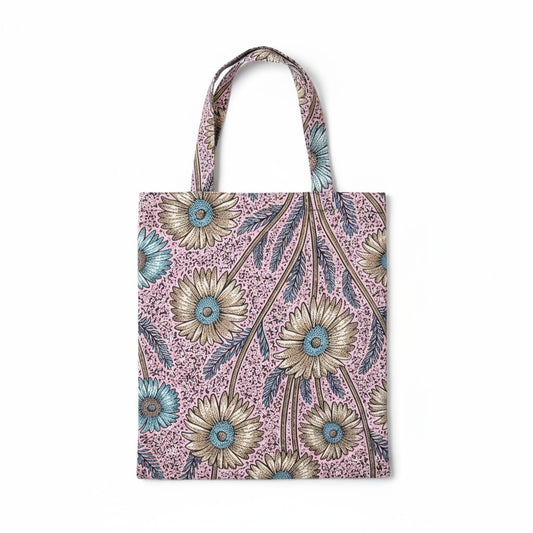 Tote Tas in Afrikaanse Print - Licht Paars/Blauw