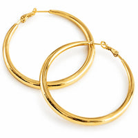 Gouden creolen van 60 mm