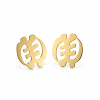 Gye Nyame oorbellen – roestvrij staal – spiegelglans