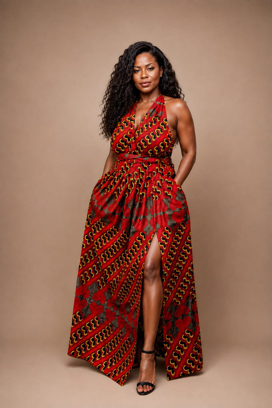 Infinity Multiway Maxi Jurk van Afrikaanse Print