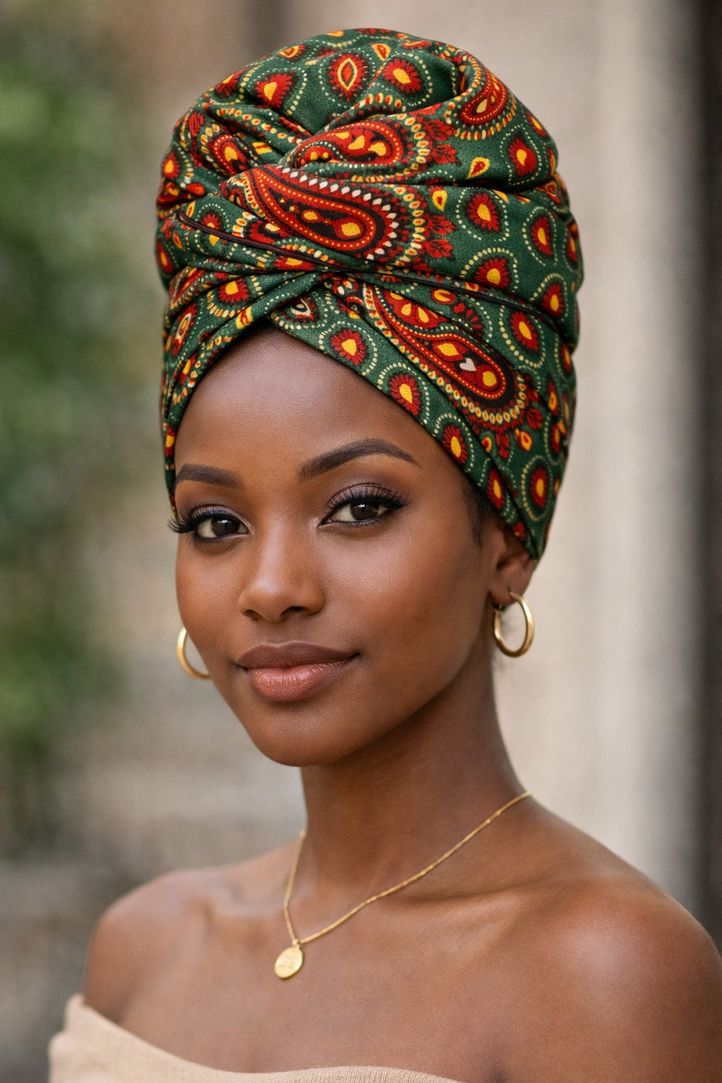 Hoofddoek/Headwrap in Afrikaanse Print