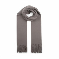 NANA sjaal effen met franjes – Zacht & elegant (Grijs)