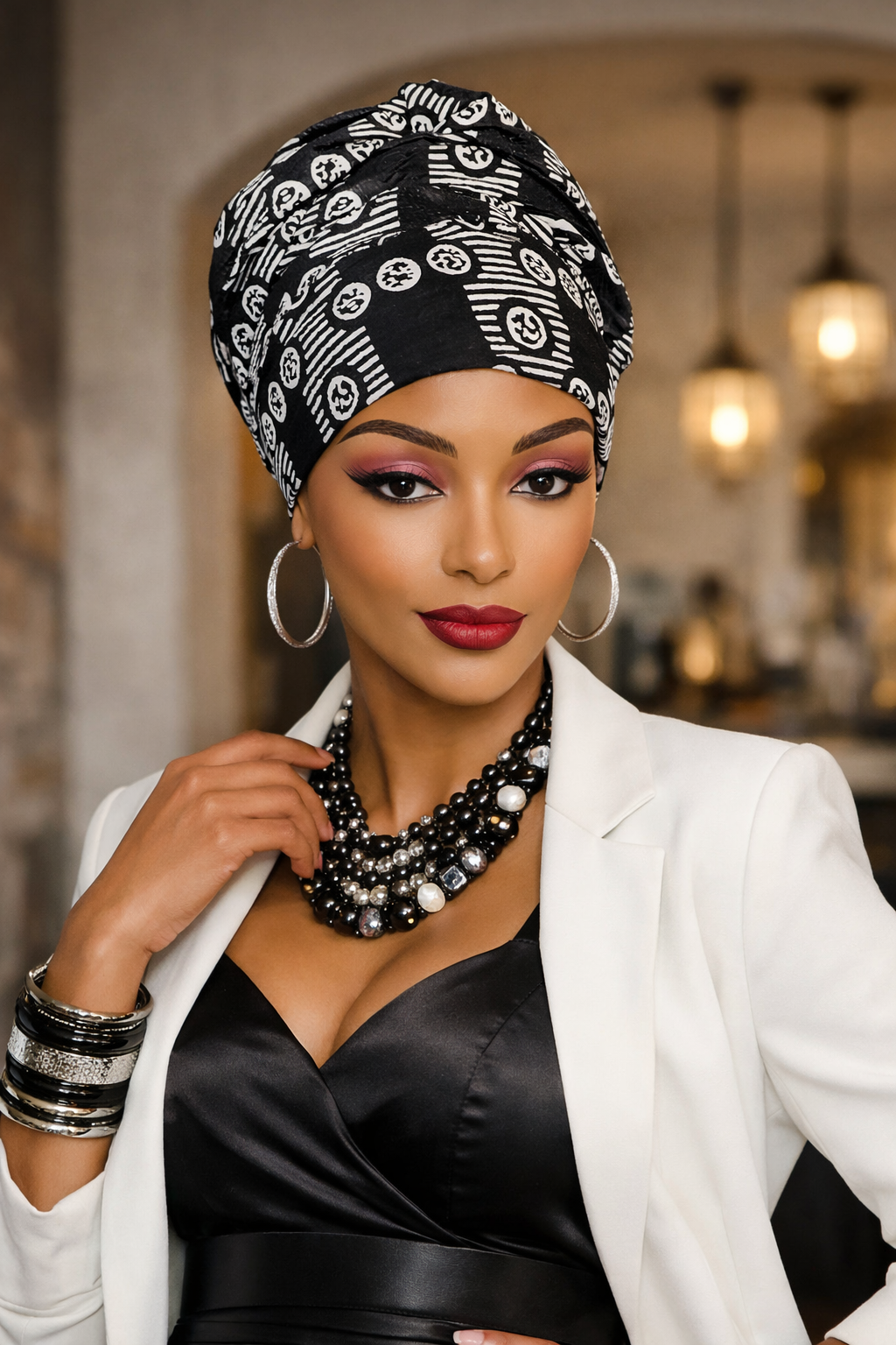 Nana Hoofddoek/Headwrap in Afrikaanse Print