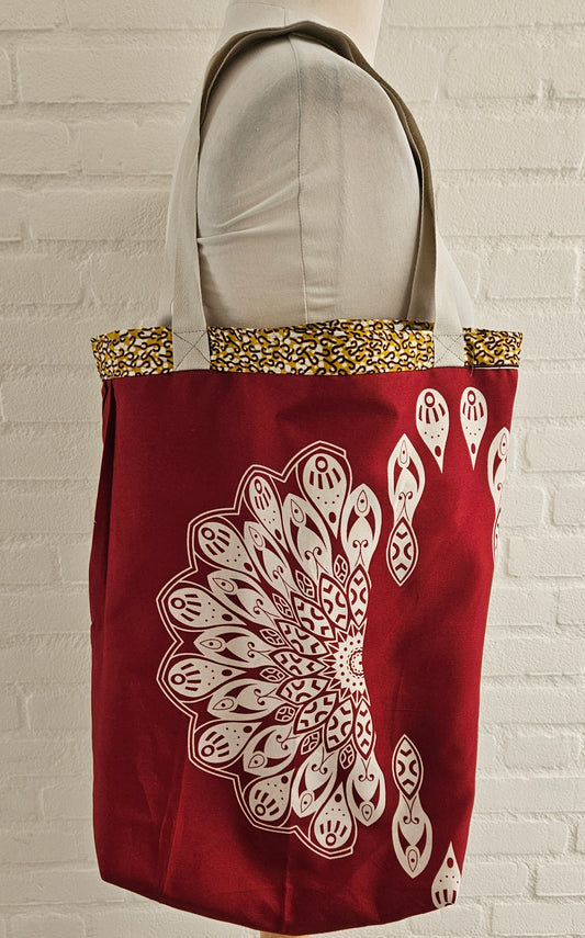 Tote Tas in Afrikaanse Print - Geel