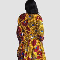 Midi Jurk van Afrikaanse Print