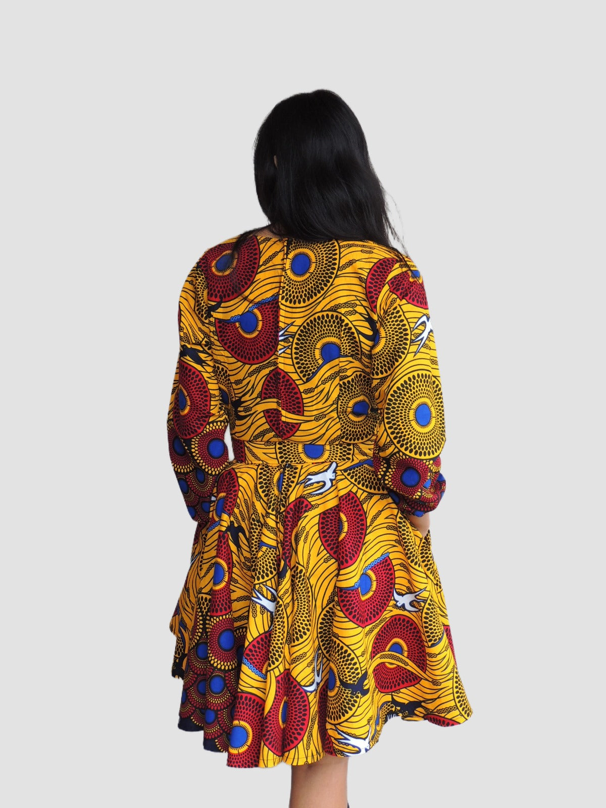 Midi Jurk van Afrikaanse Print