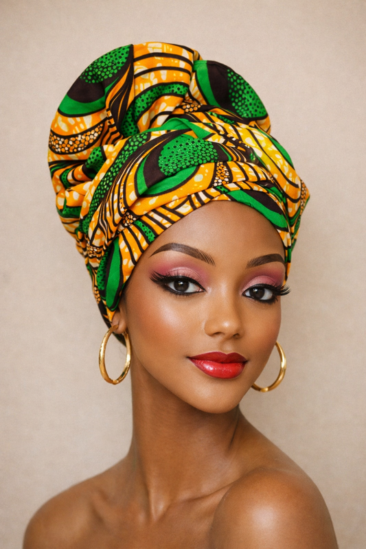 Hoofddoek/Headwrap in Afrikaanse Print