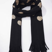 NANA sjaal met hartmotief (Zwart)