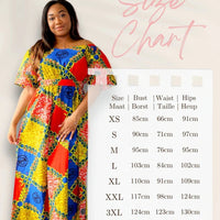Infinity Multiway Midi Jurk van Afrikaanse Print