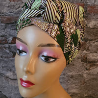 Hoofddoek/Headwrap in Afrikaanse Print(Gratis verzending)