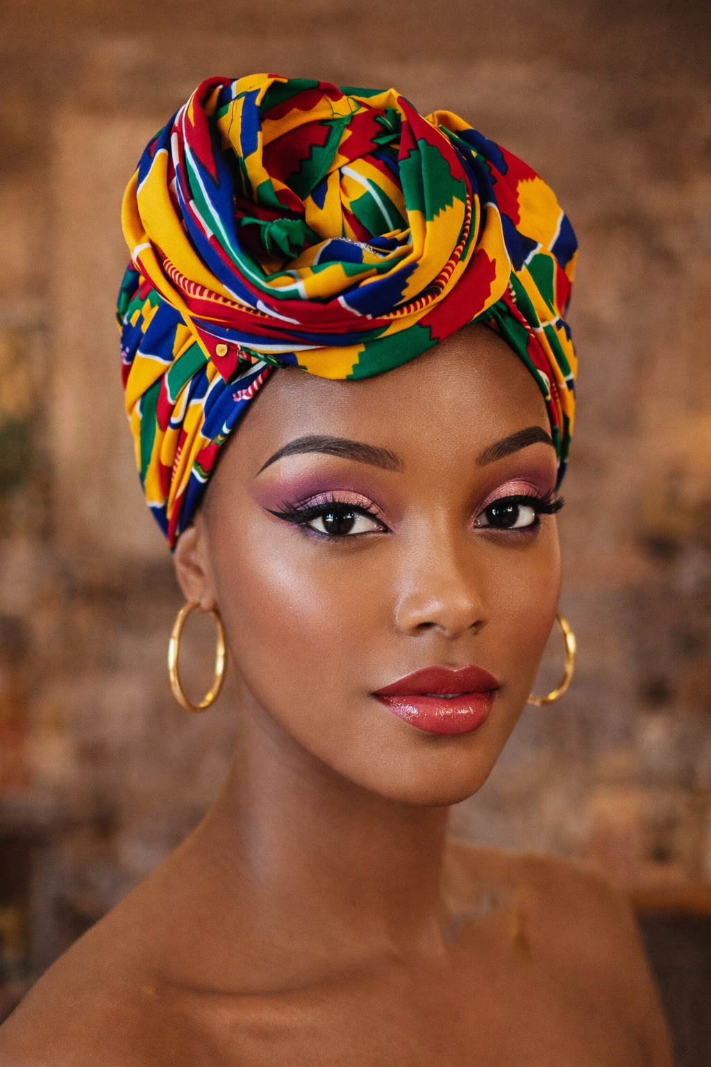 Hoofddoek/Headwrap in Afrikaanse Print