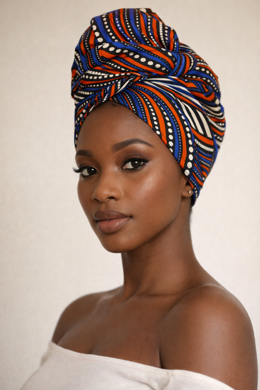 Hoofddoek/Headwrap in Afrikaanse Print