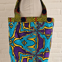 Tote Tas in Afrikaanse Print - Rood/Geel