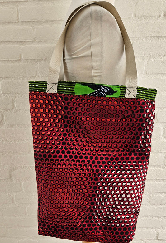 Nana's Tote Tas in Afrikaanse Print - Groen