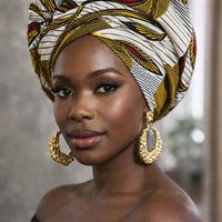 Hoofddoek/Headwrap in Afrikaanse Print