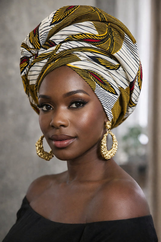 Hoofddoek/Headwrap in Afrikaanse Print