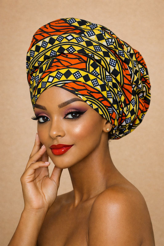 Hoofddoek/Headwrap in Afrikaanse Print