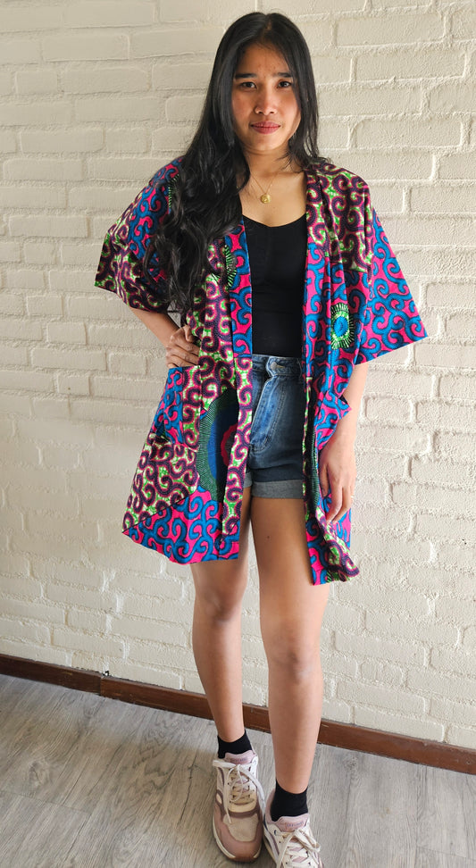 Kimono Vest van Afrikaanse Print