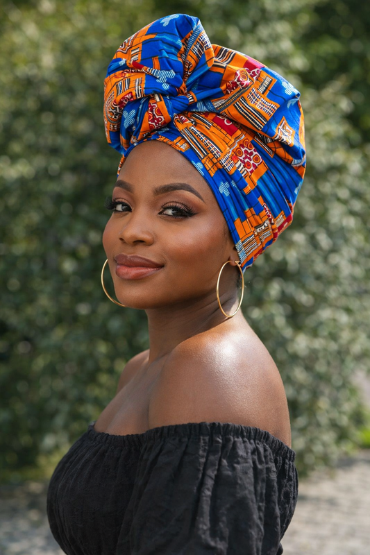 Hoofddoek/Headwrap in Afrikaanse Print