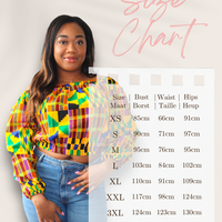 Midi Jurk van Afrikaanse Print