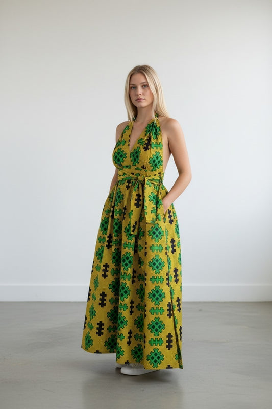 Infinity  Multiway Maxi Jurk van Afrikaanse Print