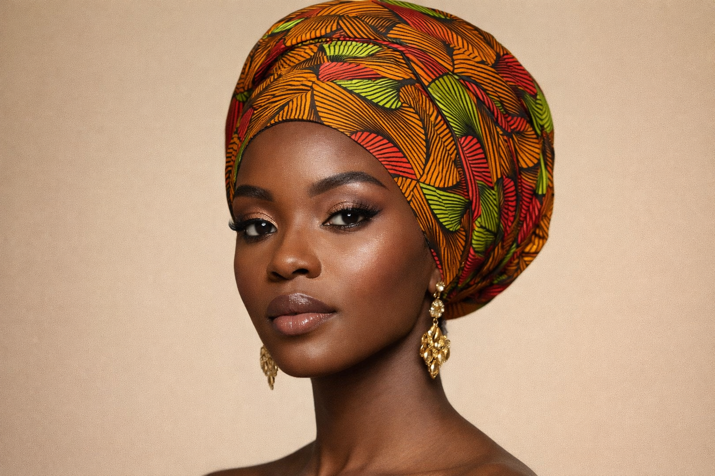 Hoofddoek/Headwrap in Afrikaanse Print