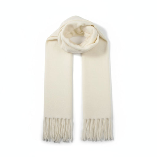 NANA sjaal effen met franjes – Zacht & elegant (Beige)
