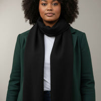 NANA sjaal effen met franjes – Zacht & elegant (Zwart)