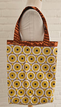 Afbeelding in Gallery-weergave laden, Tote Tas in Afrikaanse Print - Oranje Bruin
