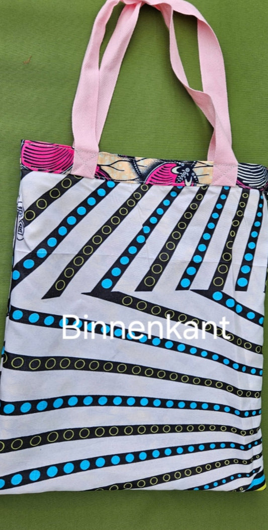 Nana's Tote Tas in Afrikaanse Print - Roze