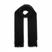 NANA sjaal effen met franjes – Zacht & elegant (Zwart)