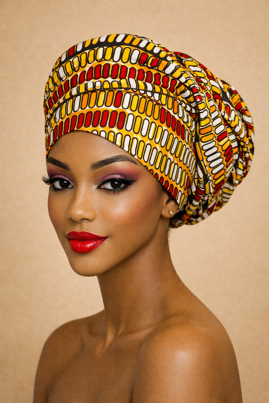 Hoofddoek/Headwrap in Afrikaanse Print