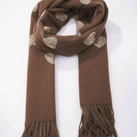 NANA sjaal met hartmotief ( Bruin)