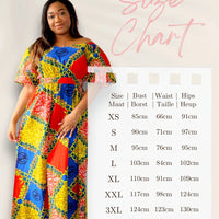 Infinity Multiway Maxi Jurk van Afrikaanse Print - Bordeaux met Bloemen