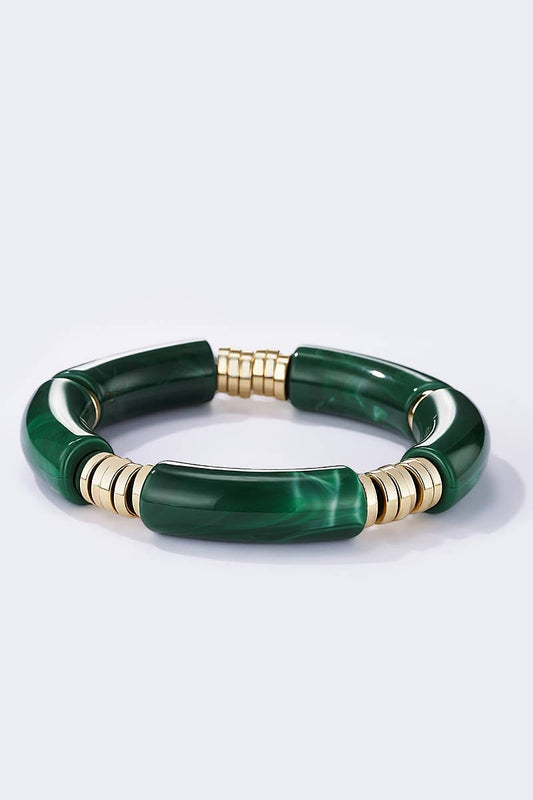 Glanzende schakelarmband groen