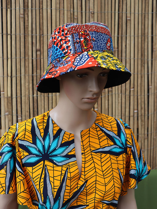 Bucket Hat in Afrikaanse Print