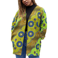 Afrikaanse Print Kimono Vest - Groen/Blauw