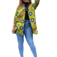 Afrikaanse Print Kimono Vest - Groen/Blauw