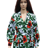 Afrikaanse Print Peplum Top - Multicolor 5