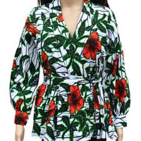 Afrikaanse Print Peplum Top - Multicolor 5