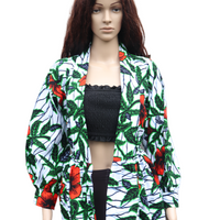 Afrikaanse Print Peplum Top - Multicolor 5