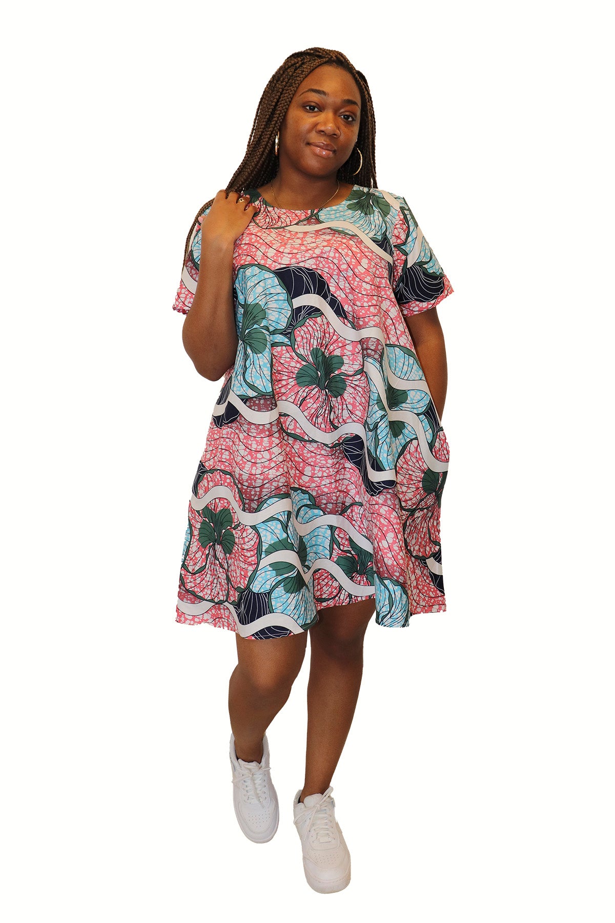 Tshirt Jurk van Afrikaanse Print - Multicolor 5